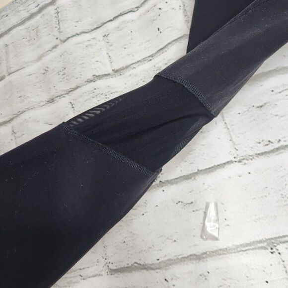 Alo Yoga Black Mid Rise Mesh Capri Leggings Size Small Casual Athleisure - Picture 9 of 11